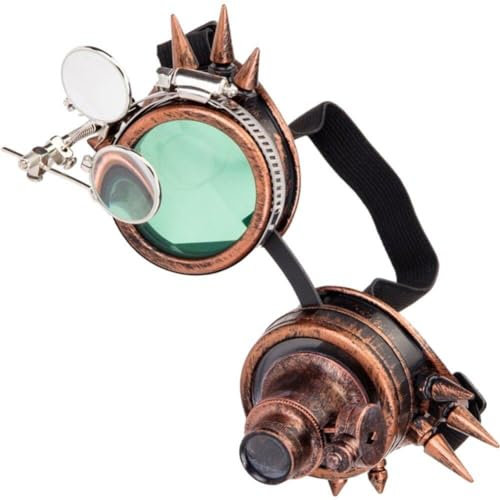 Vintage Rivet Goggles Steampunk Brille Retro Runde Sonnenbrille Gothische Brille Dress-actoires Party Brillen Für Männer Frauen