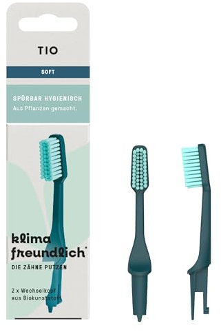 TIOBRUSH Wechselkopf soft - sortiert Rosa|Dunkelgrün Farbauswahl erfolgt per Zufall (8)