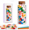 COVLUROTO Valentines Day Gifts for Her Him Girlfriend Boyfriend Capsule DIY Letter Message in a Bottle, 100 PCS Love Friendship Letter Color Pills with Blank Paper, Gifts for Men/Women