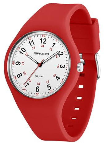 Forrader Orologio analogico unisex, impermeabile, sportivo, per infermieri, medici, professionisti, donne, uomini, studenti, quadrante luminoso di facile lettura, cinturino in silicone da donna,