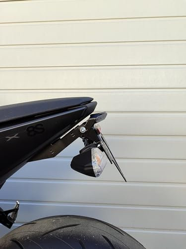 kurzer Kennzeichenhalter für Suzuki GSX-8S gsx8R Heckumbau EVO BriskKennzeichenträger kurzes Heck mit Rücklicht und Halter für original Blinker Suzuki gsx8r grofatec