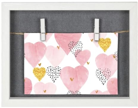 Hama Bilderrahmen Muro mit Kordel und Klammern, Weiß, 16,5 x 21,5 cm