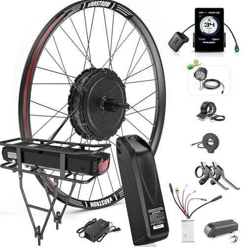 Bafang E-Bike Kit de Conversion 48V 750W Moteur Arriere avec Batterie Optionnelle et Écran LCD pour Vélo 26 27,5 28 700C, Hub Rear Moteur Kit - Version Cassette Frein à Disque avec Old 135-142MM