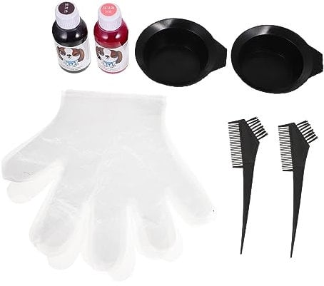 HAPINARY Hund Haarfärbecreme für Haustiere, Auswaschbar, 1 Satz, Rosa