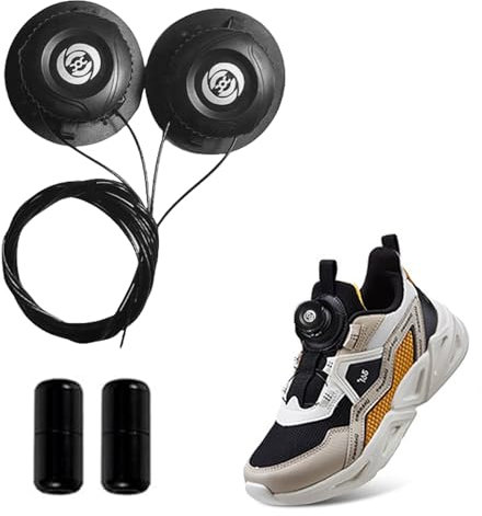Hebterrka Cordones automáticos con cierre de rosca, no requiere instalación, no se atan, cordones de bloqueo para zapatillas unisex, Negro2, large
