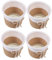 Happyyami 4pièces Pots De Fleurs Papier Tressé Immitation Contenants Simples pour Plantes Déco De Fleurs Ronde
