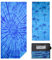 TMEOG Strandtuch Mikrofaser 180x80cm Badetuch Strand Badehandtuch Groß Sandfrei Schnelltrocknendes Strandhandtuch Dünn Strandlaken Leicht Beach Towel für Damen Herren(Blau Batik)