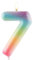 Zolunu Glitter Colorful 7th Birthday Candle, Birthday Number 7 Candle Cake Toppers for Girl Women, Glitter Colorful Themed Party Decorations Supplies Birthday Gifts