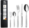 Gehring Solingen Besteck Set Satino 30-teilig I Edelstahlbesteck I hochwertiges Essbesteck inklusive 6 Solinger Messer Made in Germany I Besteck Set 6 Personen I spülmaschinengeeignet
