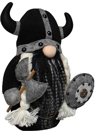 Dreuhuing Wikinger Krieger Wichtelpuppe, Wikinger Zwe-rg Statue, Wikinger Plüsch, Gesichtslose Zwe-rg Puppe, Wikinger Gartenzwerg Krieger Skulptur, Niedlich Handgefertigte Nordischer Zwe-rg Figuren