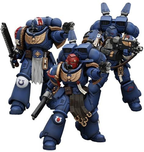 JOYTOY Warhammer 40k Space Marine 2, 1/18 Space Marine 2 Three Person Team Action Figur Collect Model