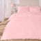 OHS Single Frill Duvet Cover Set, Ultra Soft Cosy Fabric Quilt Covers Decorative Touch Frill Edge Design Microfibre Single Duvet Set with Pillowcase, Blush