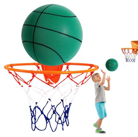 Kein gesunder Basketball, leiser Indoor-Basketball | Airless-Ball für geräuschloses Dribbeln - Leichtes Basketballspielzeug für drinnen oder draußen spielen, für Erwachsene lustige Nachtruhe