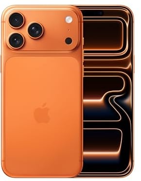 Apple iPhone 17 Pro Max 256 Go : Écran 6,9 Pouces, Puce A19 Pro, Autonomie Record sur iPhone, Système caméra Pro Fusion, Caméra Avant Center Stage ; Orange Cosmique
