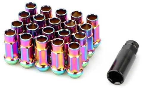 car Wheel Bolt Compatible With Subaru 20pcs/set Steel 50mm M12*1.5 M12x1.25 Racing Car Accessories Wheel Lug Nuts Bolts With Key