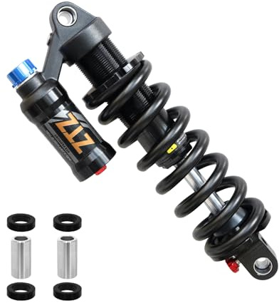Adjustable Air Spring Coil Over MTB Shock Absorber,190-265mm 550LBS,Rebound,Compression,Preload,Height Adjustment,Air Pressure (200-300 PSI),Fits Mountain Bike,Downhill,eBike (210MM550LBS)