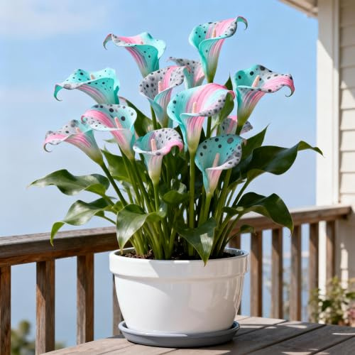 Rizomas de cala fáciles de cultivar&Cala perenne,adecuado para plantar en interiores&exteriores,prospera en macetas&en el suelo-2Rizomas-E