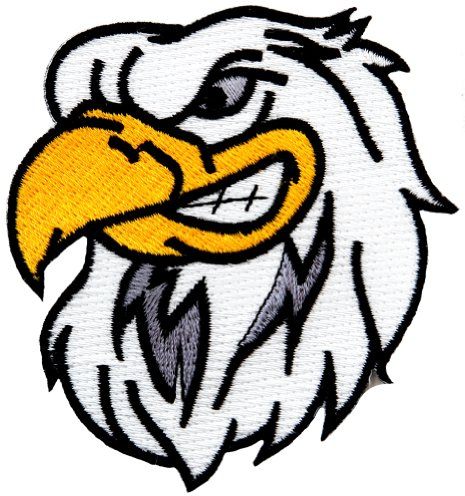 Bald Eagle Embroidered Patch American Patriotic Iron-On Bird Emblem