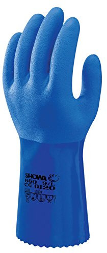 SHOWA 660, PVC – Beschichtung, Chemie, Blau, 8/M