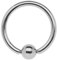 Brustpiercing Schmuck Titan Piercing Ring BCR in 2,4 x 12 mm mit Klemmkugel