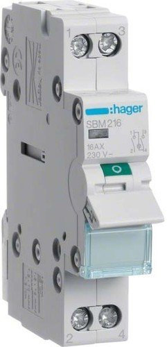Busch-Jaeger SBM216 Interrupteur d'arrêt 2P 16 A avec témoin lumineux
