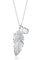 Elli Halskette Silber 925 Feder Anhänger Kette Damen Mondstein Schmuck Geschenke für Frauen Mädchen Mama Freundin, Boho Festival Silberkette Länge 70 cm