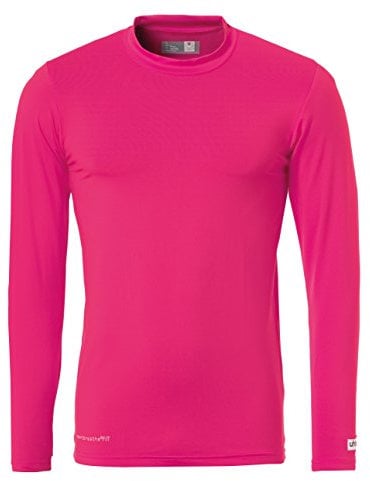 UHLSPORT - DISTINCTION COLORS BASELAYER - Sous Maillot Manche Longues - Matière Légère - Coupe Moulante Ajustée - rose - FR : M (Taille Fabricant : M)
