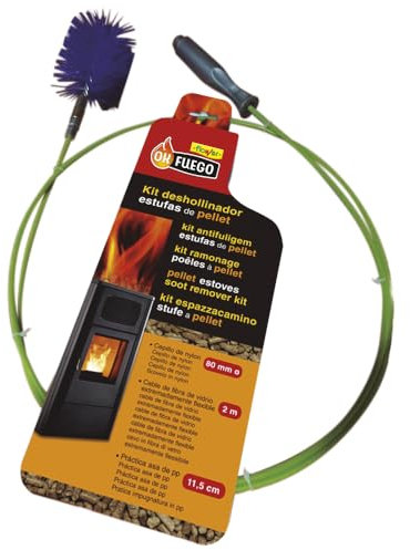 FUEGO 50268 - Deshollinador e/pellet 80mm.ny kit 2m.