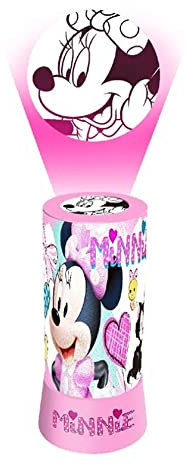 Disney- Minnie Proiettore LED cilindrico, Colore Rosa, WD19712
