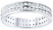 Sterling 925er Silber Pave Ring - Double Lines Eternity - 10