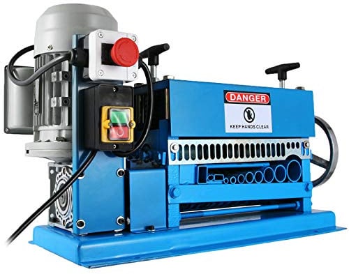 Mophorn Abisoliermaschine 1,5 mm - 38 mm Draht Peeling Schneidemaschine Mehrloch Abisolierzange Elektrische Kabel Abisoliermaschine 220V Blau