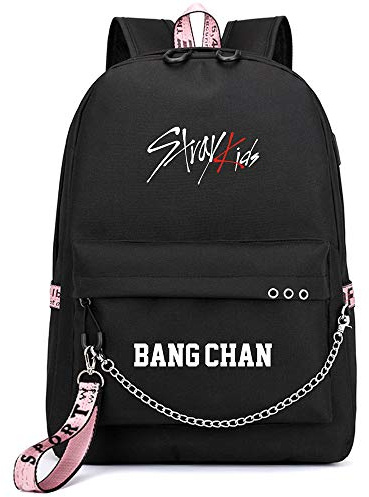 NCTCITY Rucksack Student Daypack Schultasche Geschenkwaren Laptoptasche College School Bookbag Reise Schule Canvas Bags Bang Chan Changbin Hyunjin Han Felix Seungmin
