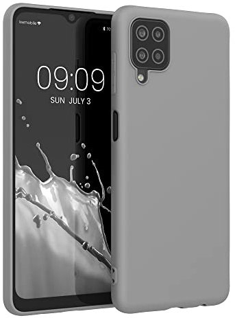 kwmobile Hülle kompatibel mit Samsung Galaxy A12 Hülle - weiches TPU Silikon Case - Cover geeignet für kabelloses Laden - Stone Dust