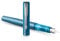 Parker Vector XL Füller | Blaugrüne Metallic-Lackierung auf Messing | Füllfederhalter mit mittlerer Feder und blauer Nachfülltinte | Geschenkbox