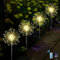 Joysing Gartendeko Solar Gartenleuchte Außen, 4 x 120 LED Solar Feuerwerk Lichter mit Fernbedienung, 8 Modi Gartenstecker Solar Lichter Wasserdicht Solarlampen für Garten Terrasse Deko Warmweiß