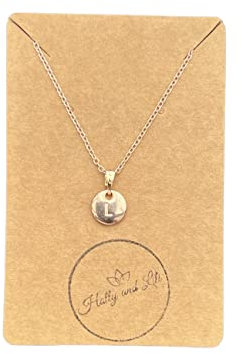Rose Gold Alphabet initial Necklace, Initial Necklace, Rose Gold Necklace, Personalised Necklace, (L)