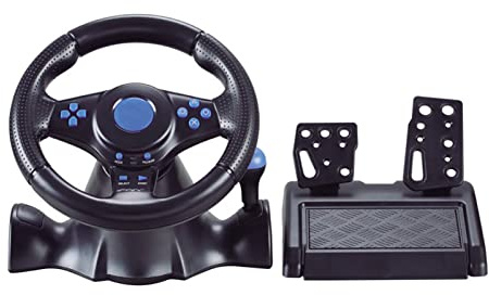 VBESTLIFE PC-Lenkrad, 180 Grad Drehbares Gaming-Lenkrad mit Fußpedal für PS3, für, PC