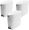 Pro-Kleen Sanitary Bin 20L Slimline Washrooms Toilets Hygienic Disposal Pedal Container Bins for Female Ladies And Baby Hygiene Products - 3 x 20 litres Bins (White)