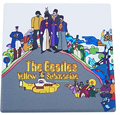 The Beatles Dessous de verre en céramique Motif sous-marin Jaune