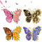 4 Stück Schmetterling Diamond Painting Sticker Set für Kinder,5D Diamant Malerei Aufkleber Kit,Blumen Diamant Painting Bilder Kinder Sticker,Junge Mädchen Anfänger,Diamant Mosaik Llebebilder Geschenk