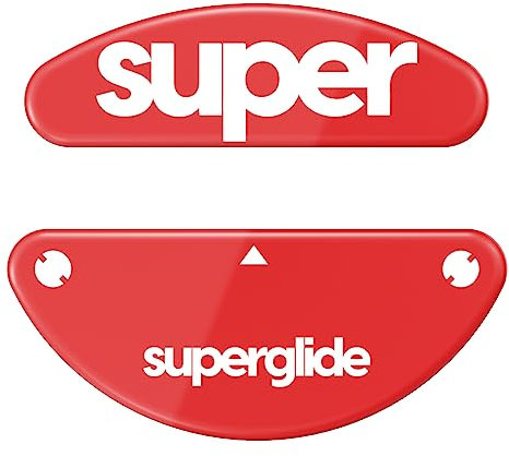 Superglide 2 – Patins de Souris en Verre Ultra résistant, Ultra Rapide, Lisse et Durable pour SteelSeries Aerox 3/Aerox 9 Wireless [Rouge]