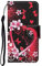 Lederhülle für Samsung Galaxy A25 5G Hülle Leder Handyhülle Flip Case PU Tasche Wallet Schutzhülle Bookstyle Ständer Kartensätze Magnetisch Handytasche für Samsung Galaxy A25 5G Handy Hülle rotes Herz