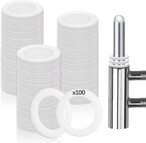 Rondelles plastique,Rondelle Nylon,Lot de 100 Rondelle,Rondelles pour gonds de porte,Rondelle caoutchouc,10,2 mm x 15 mm, 2 mm