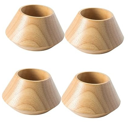 HOMSFOU 4 Stück Eierbecherhalter Schreibtischaufsatz Holz Pflanzgefäße Für Zimmerpflanzen Blumentopf Ostereier Vintage Saftiger Topf Mini Pflanzer Drinnen Foto Eierregal Hölzern