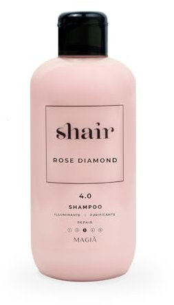 Shair Rose Diamond Shampoo: Wiederherstellung physiologischer pH-Wert, Antioxidans, schützend, reinigend und erfrischend für gestresstes und glanzloses Haar, Refreshing, 250 ml