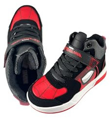 Kids2Go Spiderman HighCut-Sneaker Jungen in Rot/Schwarz mit Klett- und Reißverschluss | In Größen 28