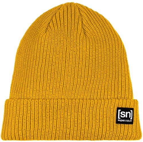 super.natural Unisex Merino Basic Mütze, black ink, ONE SIZE