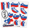 Finest Folia 2er Set DIN A4 Länderaufkleber Fahne Aufkleber Länderfahne Flagge für Auto Motorrad Sticker Länderflagge selbstklebend wetterfest R217 (53 Slowenien)