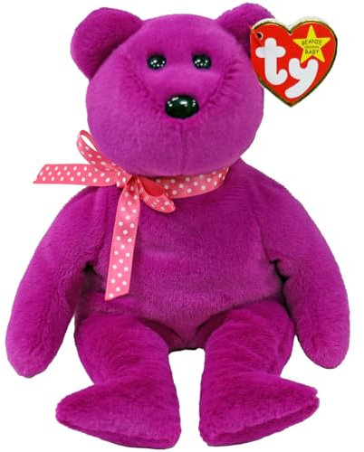 Ty Magenta II Bär Original Beanie Babies Regular - Weiches Plüschtier für Kinder, Teddy, Babyspielzeug, Sammlerstück Plüschtiere