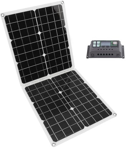 50W Panneaux Solaires Camping Voyage Monocristallin Pliable Portable Recharge Polysilicium 1224V Panneaux Solaires